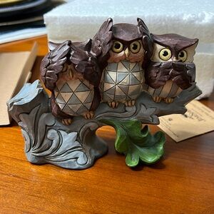 Jim Shore Heartwood Creek See no Evil, Hear no Evil, Speak no Evil figure.